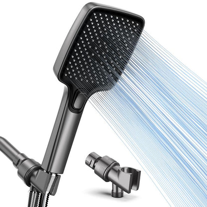 Transform Your Shower Experience: High Pressure Multi-Mode Handheld Showerhead with Power Wash Function, Anti-Clogging Nozzles & Extra-Long Stainless Steel Hose
