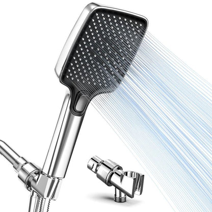 Transform Your Shower Experience: High Pressure Multi-Mode Handheld Showerhead with Power Wash Function, Anti-Clogging Nozzles & Extra-Long Stainless Steel Hose